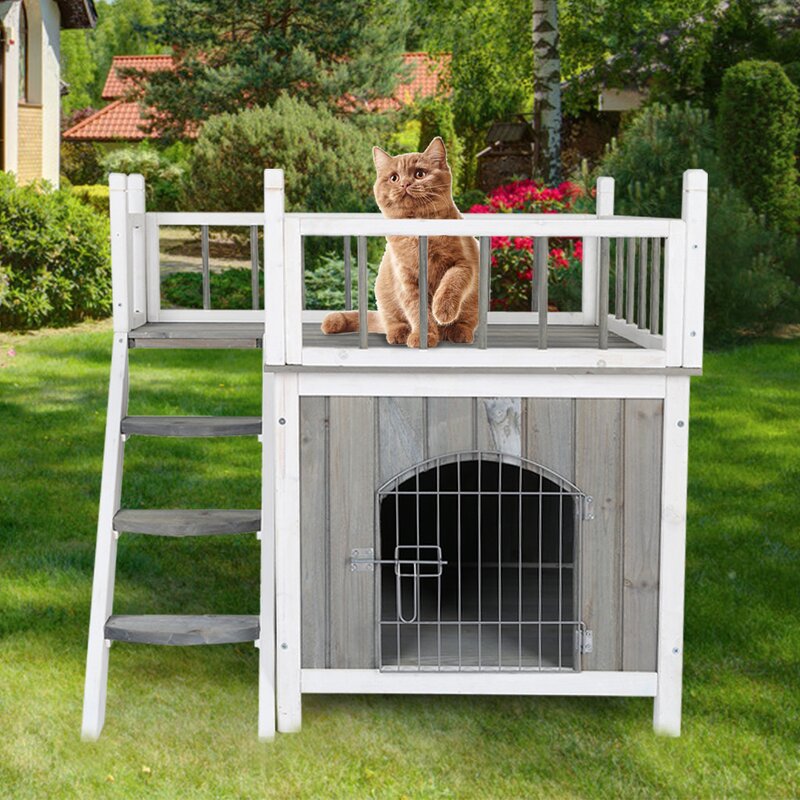 Tucker Murphy™ Pet Almondsbury Outdoor Cat House | Wayfair